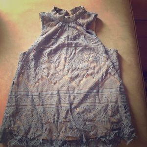 Sleeveless lace top